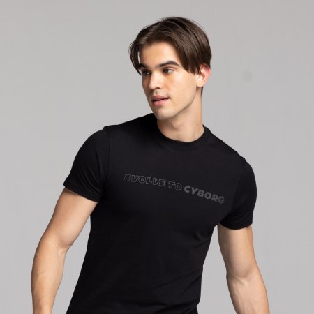 ultrahuman Evolve to Cyborg' Black T-shirt