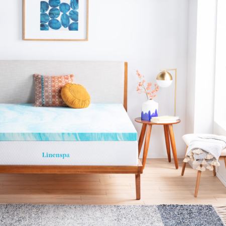 Linenspa Gel Swirl Memory Foam Mattress Topper