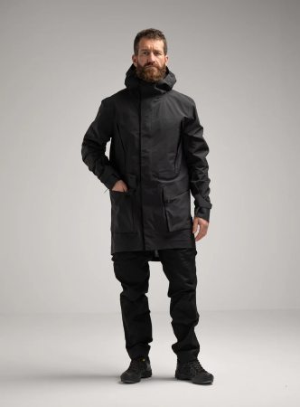 ThruDark Men's black waterproof longline jacket