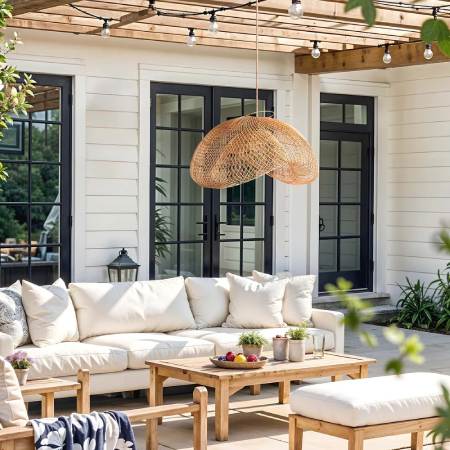 Rowabi Outdoor Sepherina Rattan Pendant Light